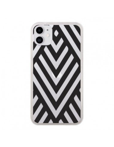 Coque iPhone 11 Geometric Azteque Noir Transparente - Dricia Do