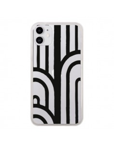 Coque iPhone 11 Geometric Noir Transparente - Dricia Do