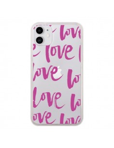 Coque iPhone 11 Love Love Love Amour Transparente -...