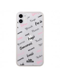 Coque iPhone 11 Ballerina Ballerine Mots Transparente -...