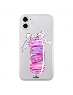 Coque iPhone 11 Macarons Pink Purple Rose Violet...