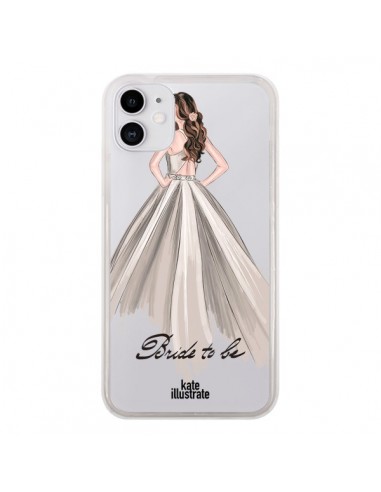 Coque iPhone 11 Bride To Be Mariée Mariage Transparente - kateillustrate