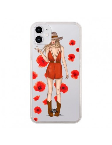 Coque iPhone 11 Young Wild and Free Coachella Transparente - kateillustrate
