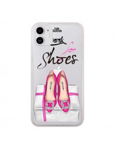 Coque iPhone 11 I Work For Shoes Chaussures Transparente...