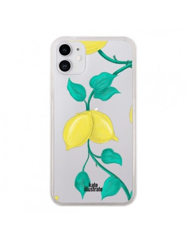 Coque iPhone 11 Lemons Citrons Transparente - kateillustrate