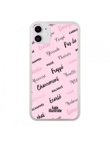 Coque iPhone 11 Ballerina Ballerine Mots - kateillustrate