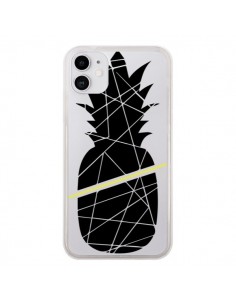 Coque iPhone 11 Ananas Noir Transparente - Koura-Rosy Kane