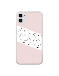 Coque iPhone 11 Festive Pattern Rose - Koura-Rosy Kane