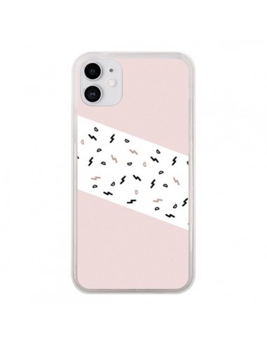 Coque iPhone 11 Festive Pattern Rose - Koura-Rosy Kane