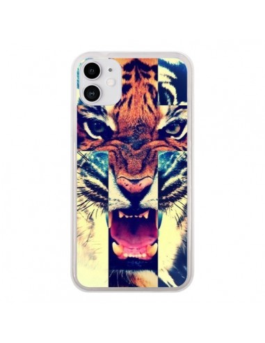 Coque iPhone 11 Tigre Swag Croix Roar Tiger - Laetitia