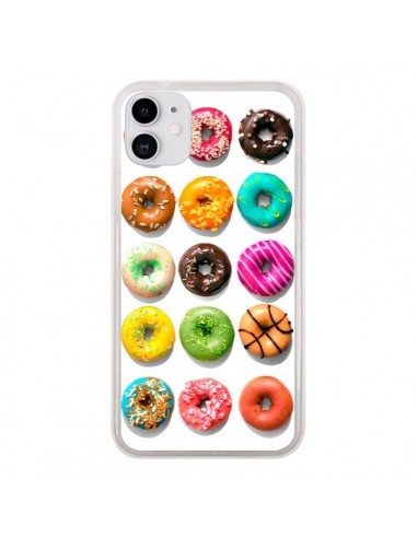 Coque iPhone 11 Donuts Multicolore Chocolat Vanille - Laetitia