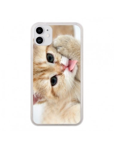 Coque iPhone 11 Chat Cat Tongue - Laetitia