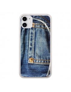 Coque iPhone 11 Jean Bleu Vintage - Laetitia