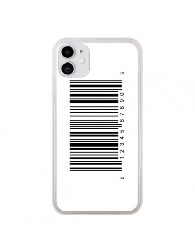 Coque iPhone 11 Code Barres Noir - Laetitia