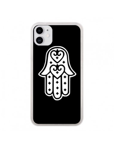 Coque iPhone 11 Main de Fatma Oeil Noir - Laetitia