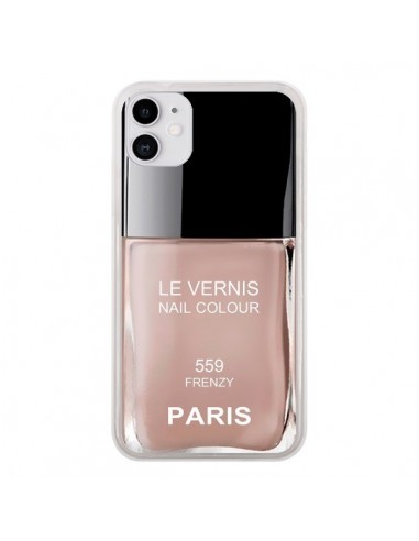 Coque iPhone 11 Vernis Paris Frenzy Beige - Laetitia