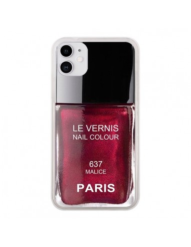 Coque iPhone 11 Vernis Paris Malice Violet - Laetitia