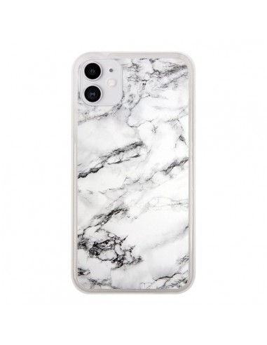 Coque iPhone 11 Marbre Marble Blanc White - Laetitia