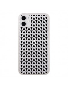 Coque iPhone 11 Triangles Romi Azteque Noir Transparente...