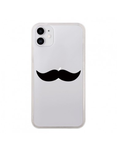 Coque iPhone 11 Moustache Movember Transparente - Laetitia