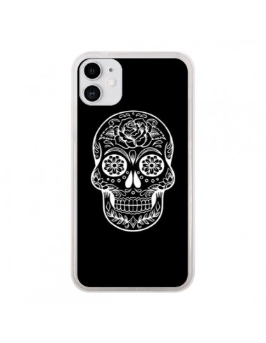 Coque iPhone 11 Tête de Mort Mexicaine Blanche - Laetitia