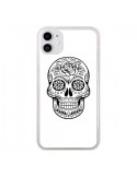 Coque iPhone 11 Tête de Mort Mexicaine Noir - Laetitia