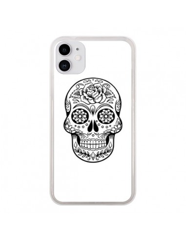 Coque iPhone 11 Tête de Mort Mexicaine Noir - Laetitia