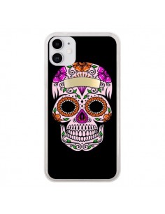 Coque iPhone 11 Tête de Mort Mexicaine Multicolore -...