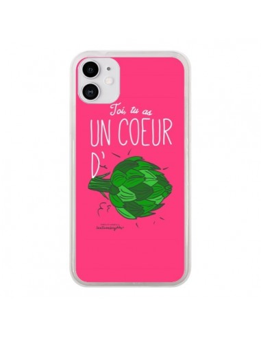 Coque iPhone 11 Toi tu as un coeur d'artichaut - Leellouebrigitte