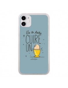 Coque iPhone 11 Va te faire cuir un oeuf gris -...