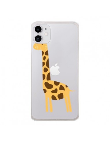 Coque iPhone 11 Girafe Giraffe Animal Savane Transparente - Petit Griffin