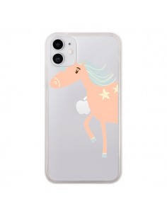 Coque iPhone 11 Licorne Unicorn Rose Transparente - Petit...