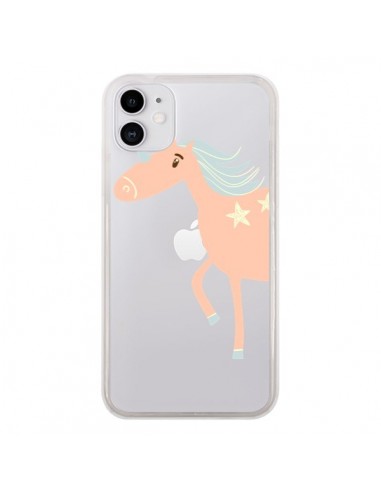 Coque iPhone 11 Licorne Unicorn Rose Transparente - Petit Griffin
