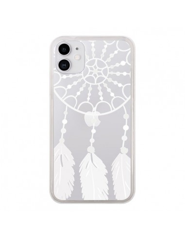 Coque iPhone 11 Attrape Rêves Blanc Dreamcatcher Transparente - Petit Griffin