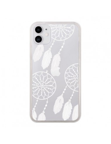 Coque iPhone 11 Attrape Rêves Blanc Dreamcatcher Triple Transparente - Petit Griffin