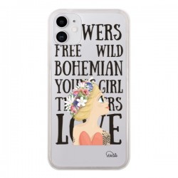 Coque iPhone 11 Flowers Love Transparente - Lolo Santo