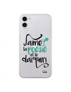 Coque iPhone 11 J'aime la poésie et le daiquiri...