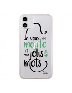 Coque iPhone 11 Je veux un mojito et des jolis mots...