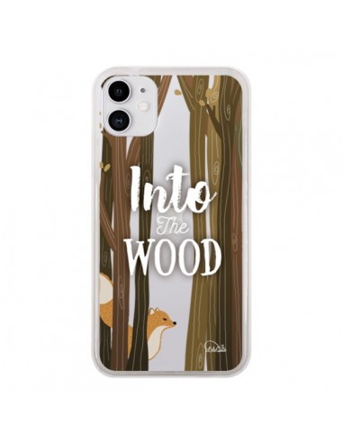 Coque iPhone 11 Into The Wild Renard Bois Transparente - Lolo Santo