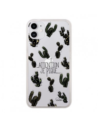 Coque iPhone 11 Cactus Je Pique Transparente - Lolo Santo