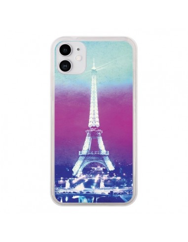 Coque iPhone 11 Tour Eiffel Night - Mary Nesrala