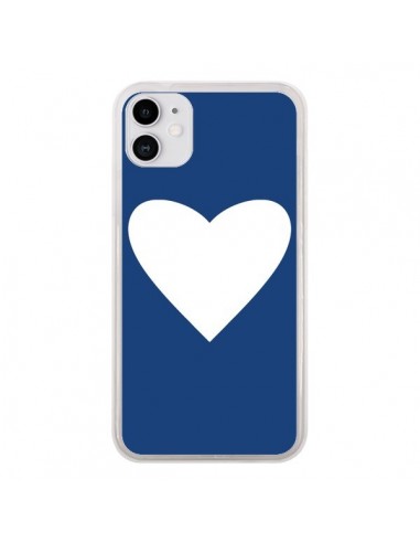 Coque iPhone 11 Coeur Navy Blue Heart - Mary Nesrala