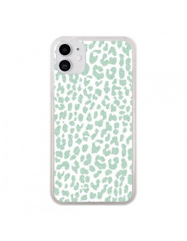 Coque iPhone 11 Leopard Menthe Mint - Mary Nesrala