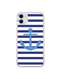 Coque iPhone 11 Ancre Voile Marin Navy Blue - Mary Nesrala