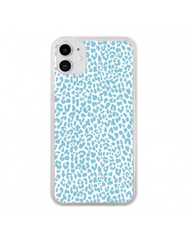 Coque iPhone 11 Leopard Turquoise - Mary Nesrala