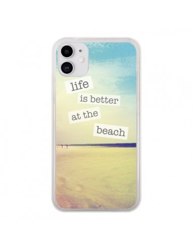 Coque iPhone 11 Life is better at the beach Ete Summer Plage - Mary Nesrala
