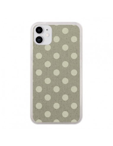 Coque iPhone 11 Pois Polka Camel - Mary Nesrala