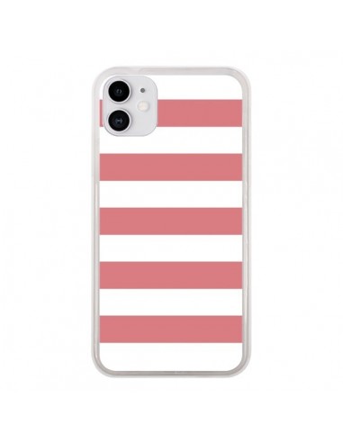 Coque iPhone 11 Bandes Corail - Mary Nesrala