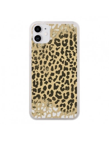 Coque iPhone 11 Leopard Golden Or Doré - Mary Nesrala