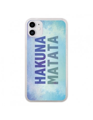 Coque iPhone 11 Hakuna Matata Roi Lion Bleu - Mary Nesrala